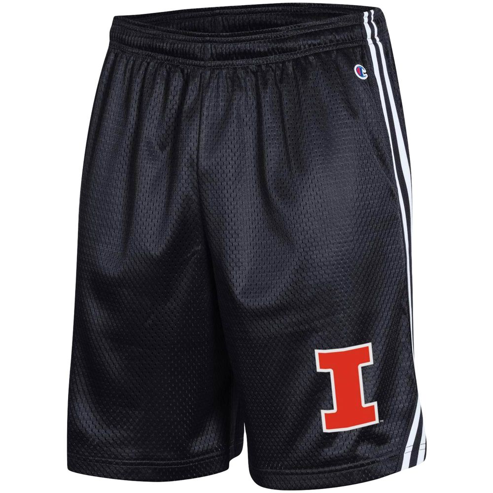 Men's Champion Black Illinois Fighting Illini Team Lacrosse Shorts