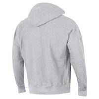 Men's Champion Gray Illinois Fighting Illini Vault Late Night Reverse Weave Pullover Hoodie