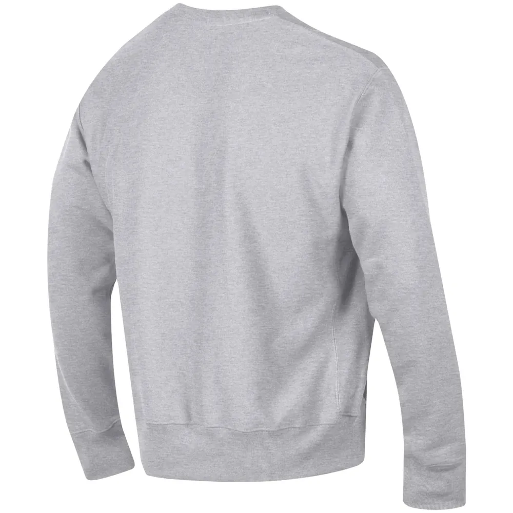 Sweat-shirt Champion Heathered Grey Illinois Fighting Illini Arch Reverse Weave pour hommes