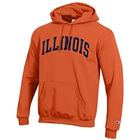 Men's Champion  Orange Illinois Fighting Illini Basic Arch Fleece Pullover Hoodie
