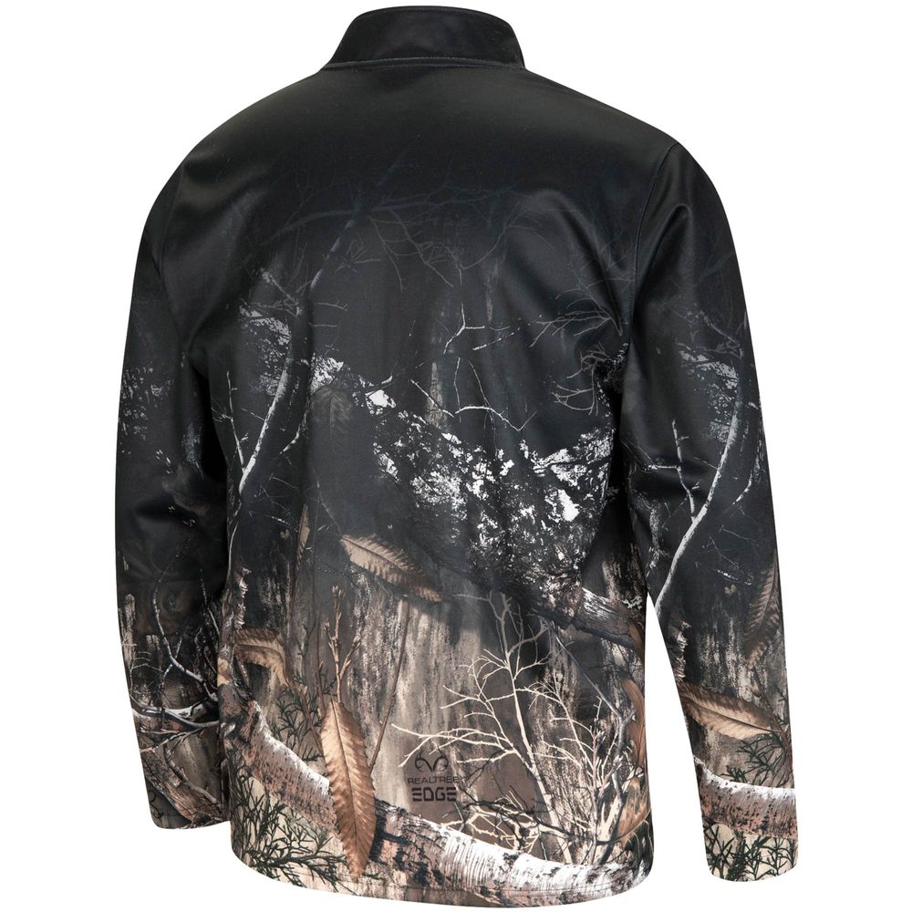 Men's Colosseum Black/Realtree Camo Illinois Fighting Illini Creek Quarter-Zip Jacket