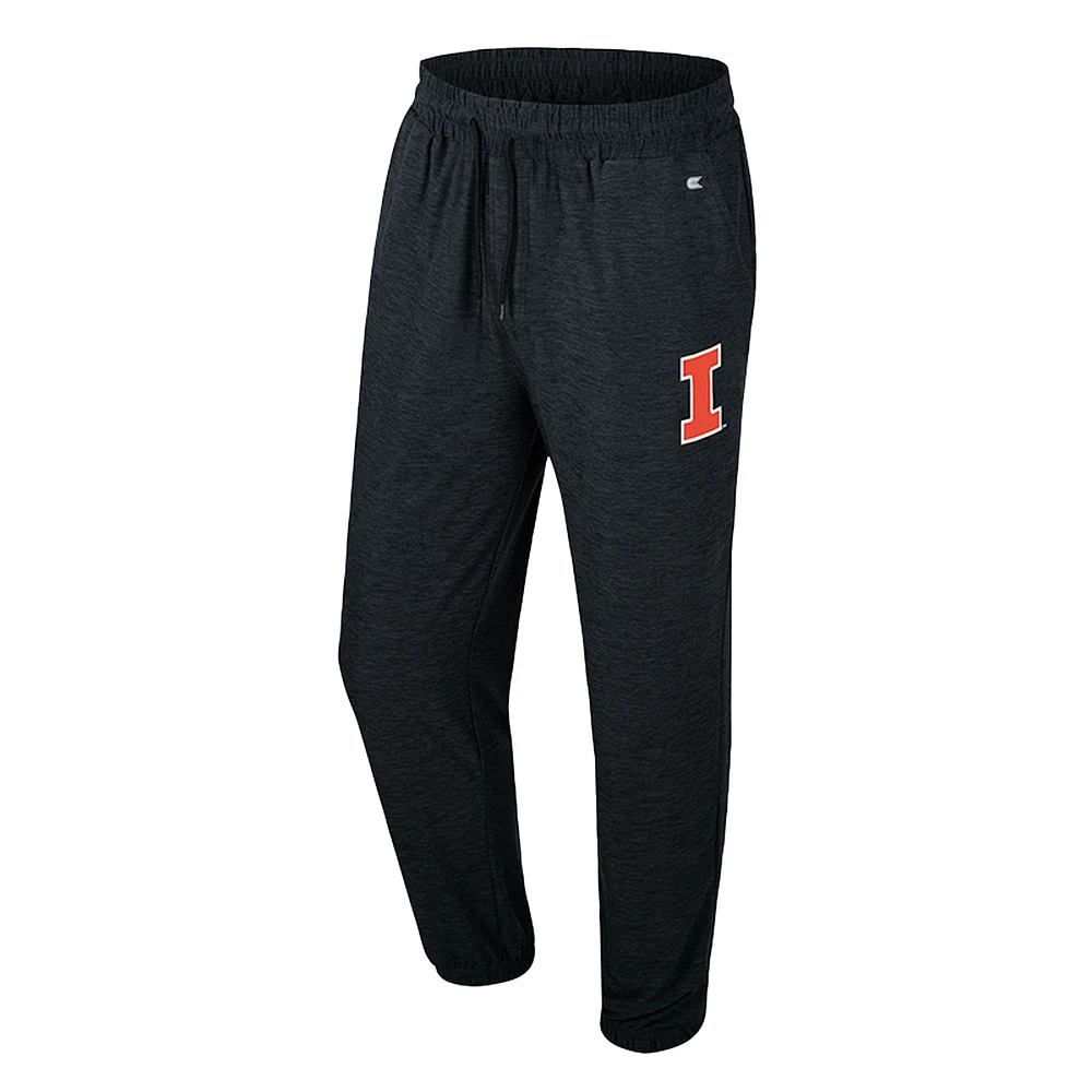 Men's Colosseum Black Illinois Fighting Illini Revolution Jogger Pants