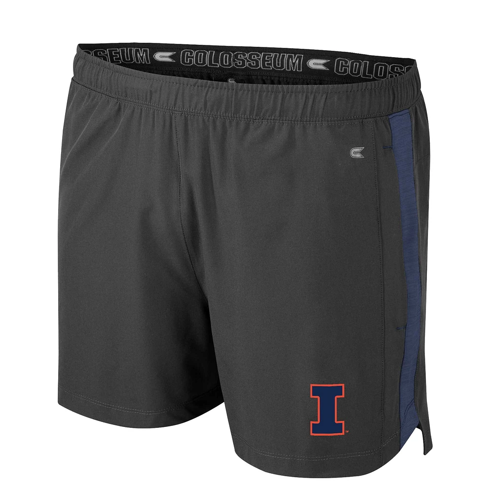 Men's Colosseum Charcoal Illinois Fighting Illini Langmore Shorts