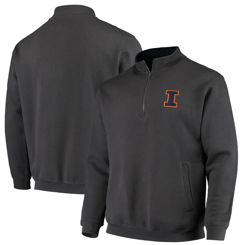 Veste à quart de zip avec logo Colosseum Charcoal Illinois Fighting Illini Tortugas pour hommes