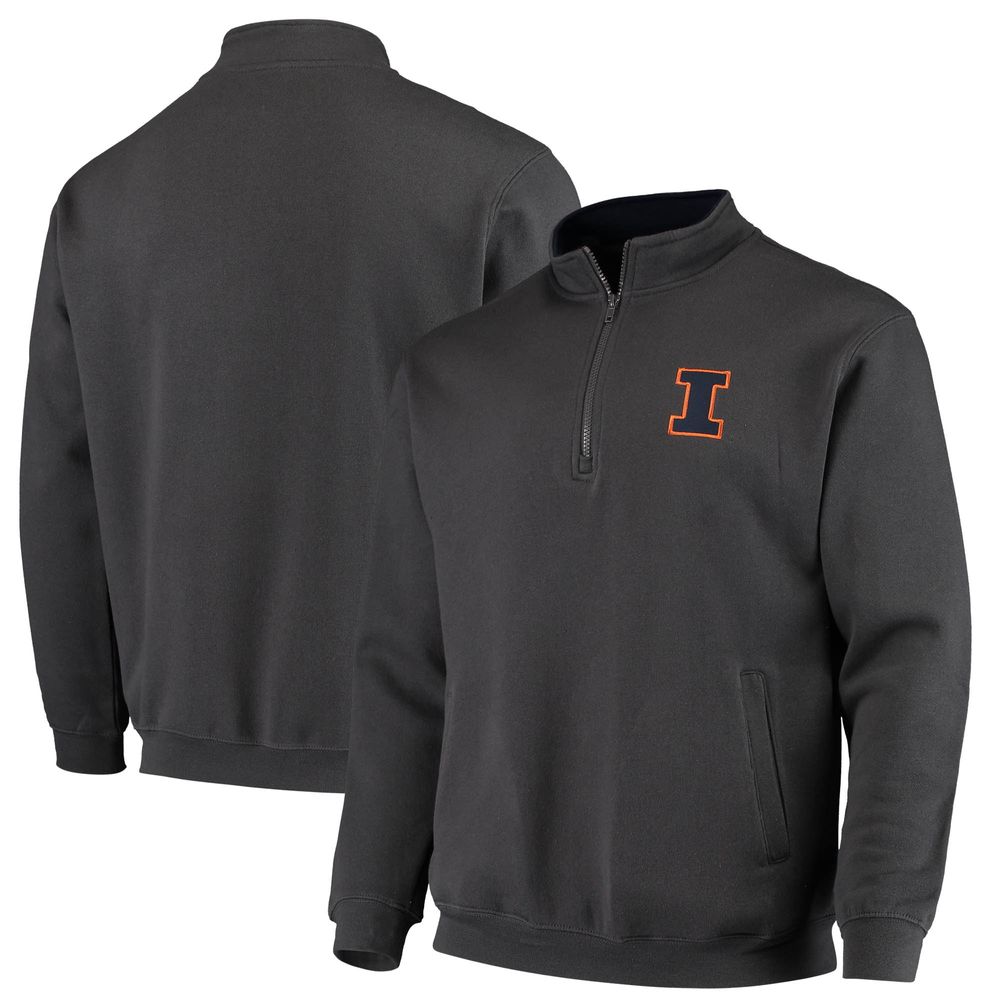 Men's Colosseum Charcoal Illinois Fighting Illini Tortugas Logo Quarter-Zip Jacket