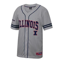 Men's Colosseum Gray Illinois Fighting Illini Free Spirited Baseball Jersey