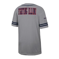 Men's Colosseum Gray Illinois Fighting Illini Free Spirited Baseball Jersey
