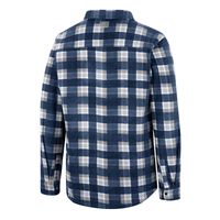 Men's Colosseum Navy/White Illinois Fighting Illini Ellis Plaid Full-Snap Shirt Jacket