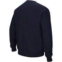 Men's Colosseum Navy Illinois Fighting Illini Arch & Logo Crew Neck Sweatshirt