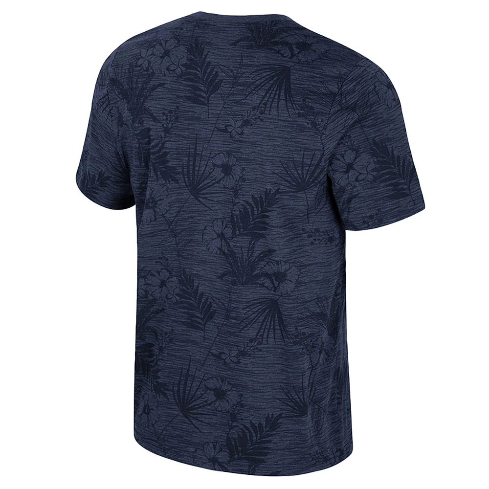 Men's Colosseum Navy Illinois Fighting Illini Floral Printed T-Shirt