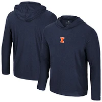 Men's Colosseum Navy Illinois Fighting Illini Long Sleeve T-Shirt Hoodie