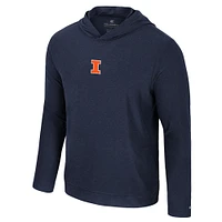 Men's Colosseum Navy Illinois Fighting Illini Long Sleeve T-Shirt Hoodie