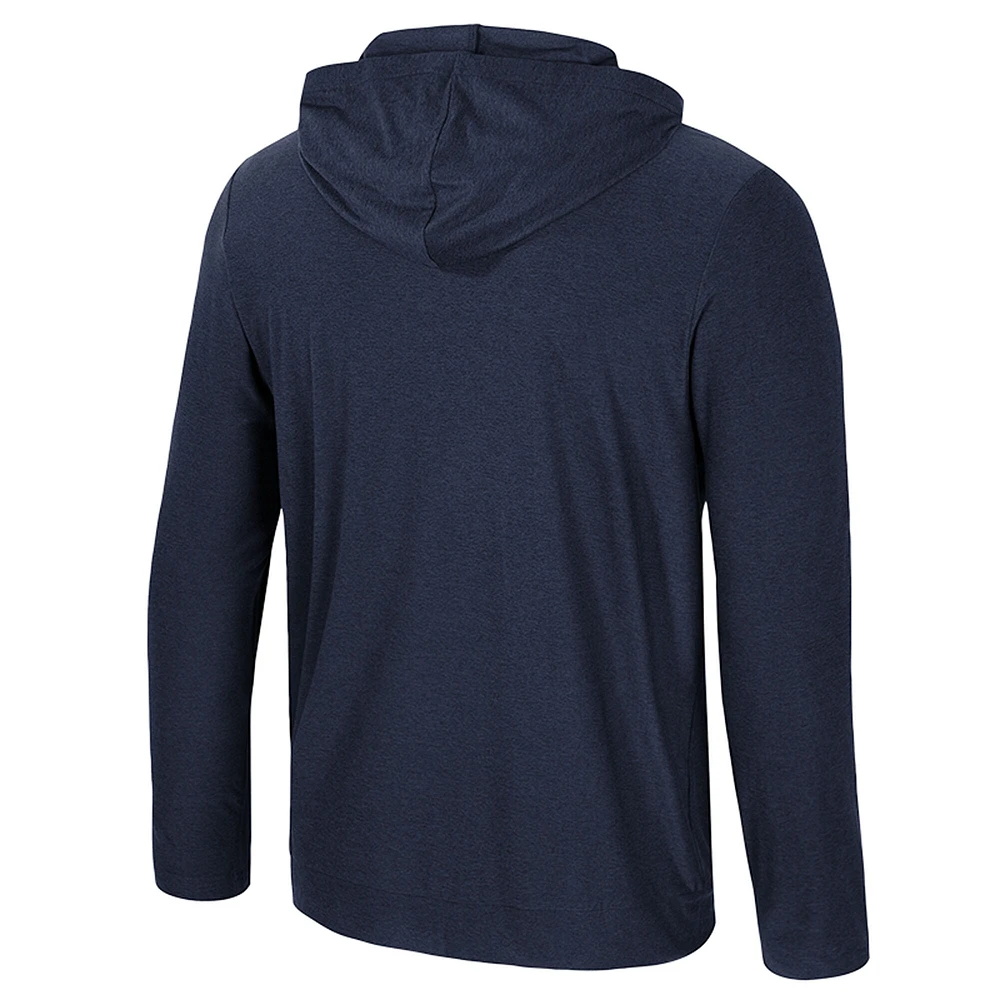 Men's Colosseum Navy Illinois Fighting Illini Long Sleeve T-Shirt Hoodie