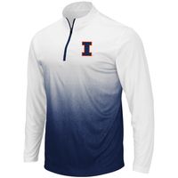 Men's Colosseum Navy Illinois Fighting Illini Magic Team Logo Quarter-Zip Jacket