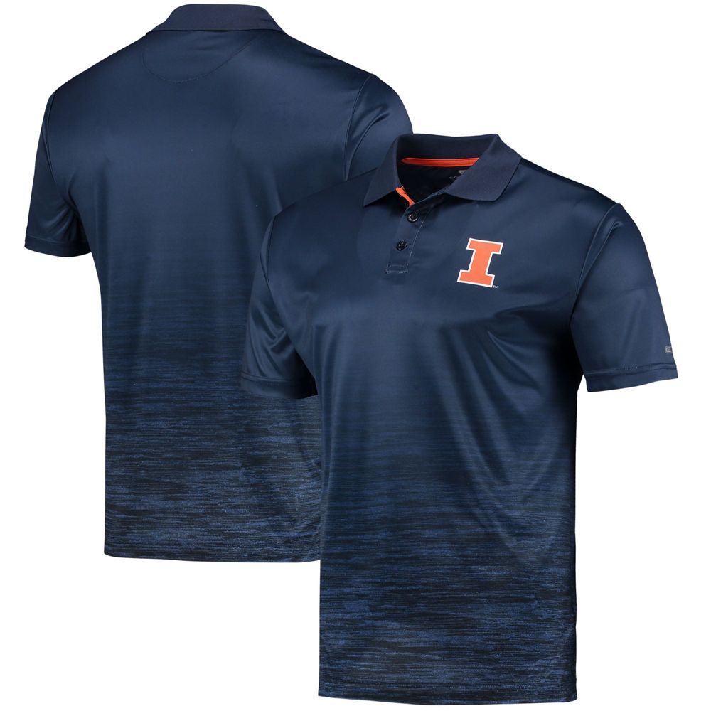 Men's Colosseum Navy Illinois Fighting Illini Marshall Polo