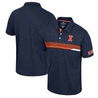 Men's Colosseum  Navy Illinois Fighting Illini No Problemo Polo