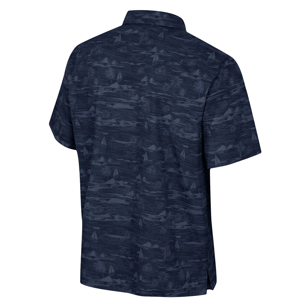 Men's Colosseum Navy Illinois Fighting Illini Ozark Button-Up Shirt