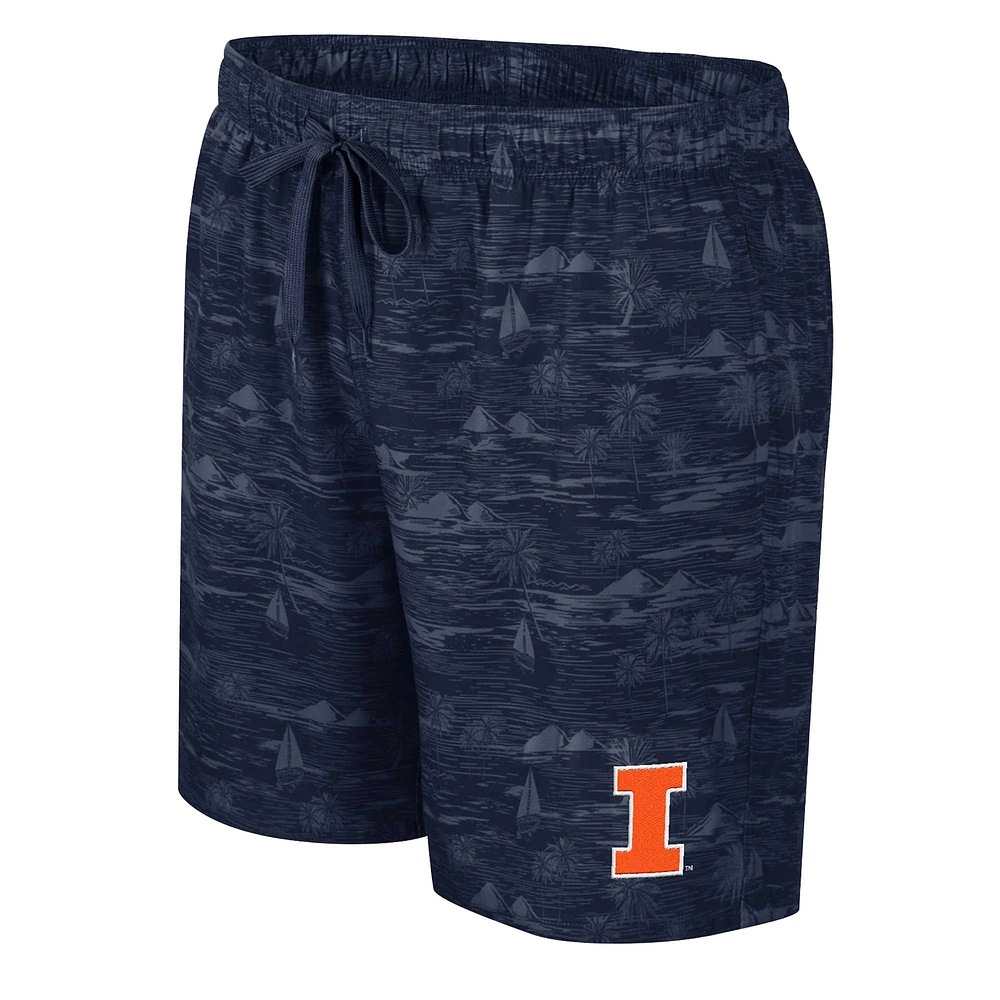 Short de bain Colosseum Navy Illinois Fighting Illini Ozark pour hommes