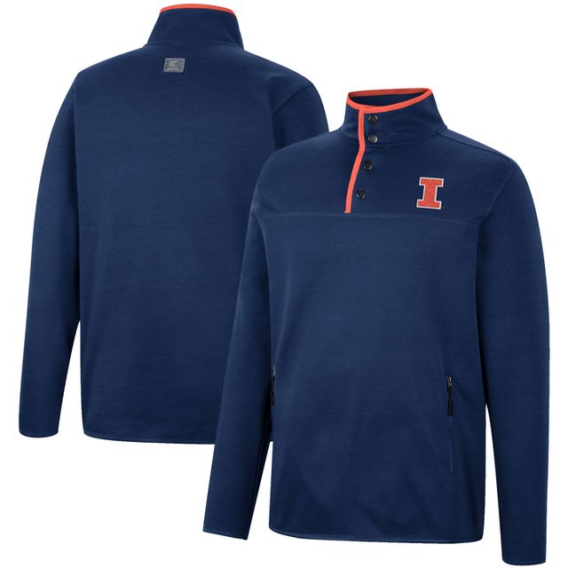 Veste Colosseum Navy Illinois Fighting Illini Rebound Quarter-Snap pour hommes