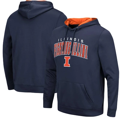 Pull à capuche Colosseum Navy Illinois Fighting Illini Resistance pour hommes