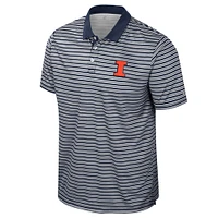 Polo rayé bleu marine Colosseum pour homme Illinois Fighting Illini