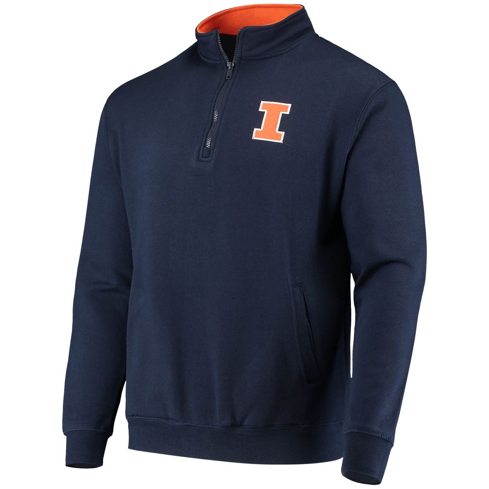 Men's Colosseum Navy Illinois Fighting Illini Tortugas Logo Quarter-Zip Jacket