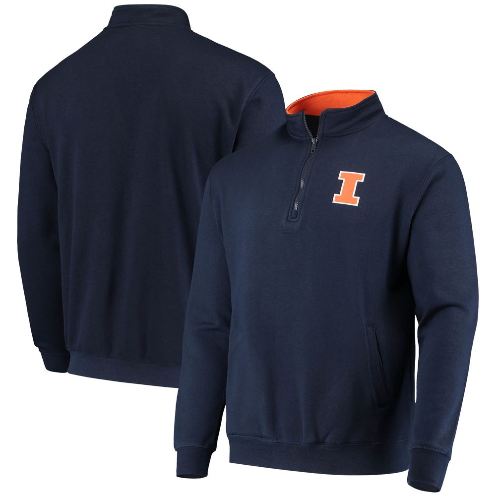 Men's Colosseum Navy Illinois Fighting Illini Tortugas Logo Quarter-Zip Jacket