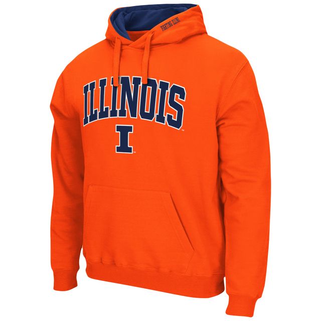 Sweat à capuche Colosseum Orange Illinois Fighting Illini Arch & Logo 3.0 pour homme