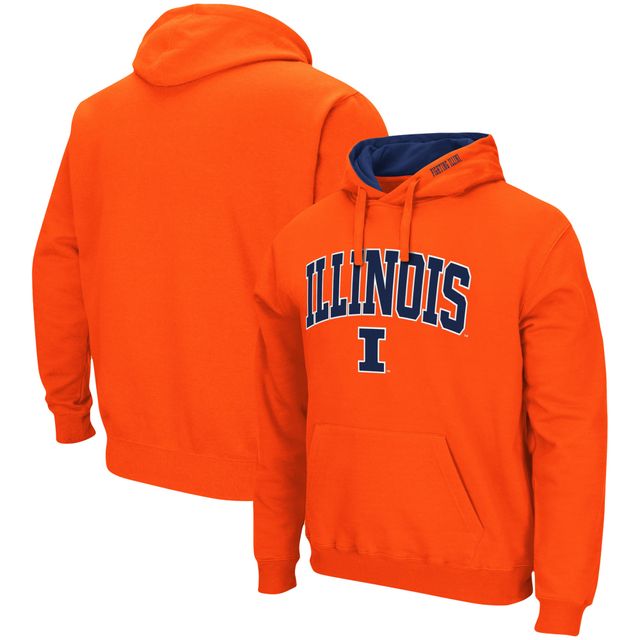 Sweat à capuche Colosseum Orange Illinois Fighting Illini Arch & Logo 3.0 pour homme