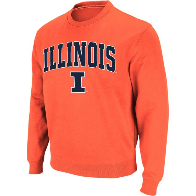 Colosseum Illinois Fighting Illini Arch & Logo Crew Neck Sweat-shirt pour homme