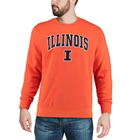 Men's Colosseum Orange Illinois Fighting Illini Arch & Logo Crew Neck Sweatshirt