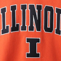 Men's Colosseum Orange Illinois Fighting Illini Arch & Logo Crew Neck Sweatshirt