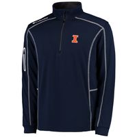 Men's Columbia Golf Navy Illinois Fighting Illini Shotgun Quarter-Zip Pullover