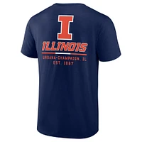 Men's Fanatics Navy Illinois Fighting Illini Game Day 2-Hit T-Shirt