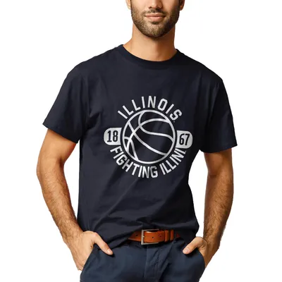 Illinois Fighting Illini League Collegiate Wear Basketball Date All American T-Shirt - Navy