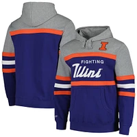 Sweat à capuche bleu marine Mitchell & Ness Illinois Fighting Illini Head Coach pour hommes