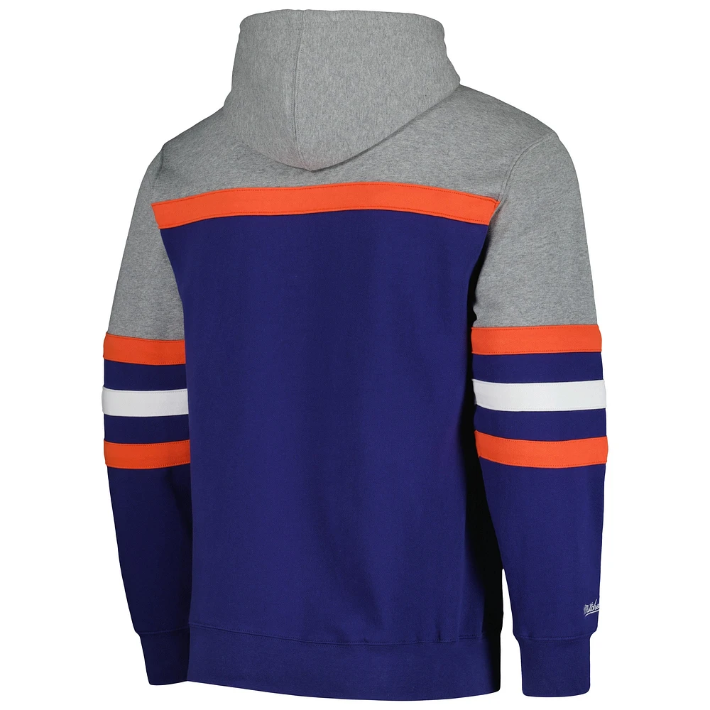 Sweat à capuche bleu marine Mitchell & Ness Illinois Fighting Illini Head Coach pour hommes