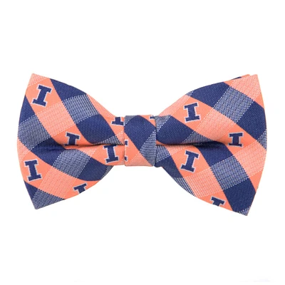 Illinois Fighting Illini Check Bow Tie - Navy