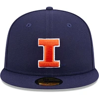Men's New Era Navy Illinois Fighting Illini 59FIFTY Fitted Hat