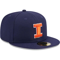 Men's New Era Navy Illinois Fighting Illini 59FIFTY Fitted Hat