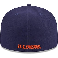 Men's New Era Navy Illinois Fighting Illini 59FIFTY Fitted Hat
