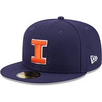 Men's New Era Navy Illinois Fighting Illini 59FIFTY Fitted Hat