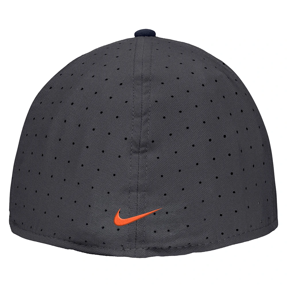 Men's Nike Anthracite Illinois Fighting Illini 2025 On-Field True Performance Baseball Fitted Hat