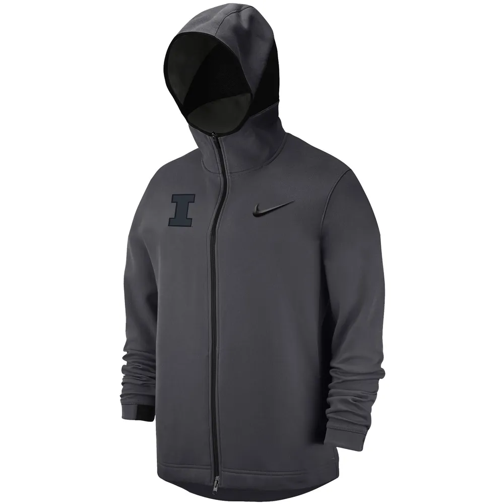 Sweat à capuche entièrement zippé Nike Illinois Fighting Illini Tonal Showtime anthracite pour homme