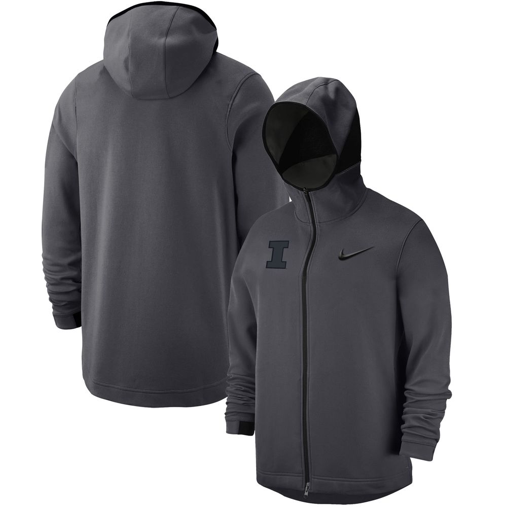 Men's Nike Anthracite Illinois Fighting Illini Tonal Showtime Full-Zip Hoodie