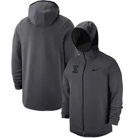 Sweat à capuche entièrement zippé Nike Illinois Fighting Illini Tonal Showtime anthracite pour homme