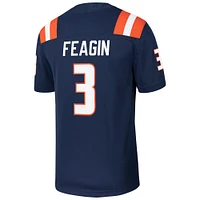 Men's Nike Kaden Feagin Navy Illinois Fighting Illini NIL Football Game Jersey