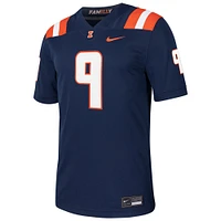 Men's Nike Luke Altmyer Navy Illinois Fighting Illini NIL Football Game Jersey