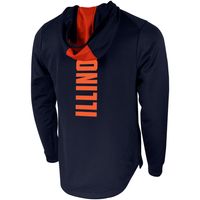 Men's Nike Navy Illinois Fighting Illini 2-Hit Performance Pullover Hoodie