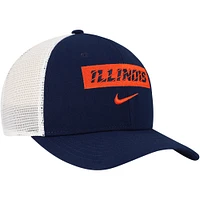 Men's Nike Navy Illinois Fighting Illini 2024/25 Sideline Rise Trucker Adjustable Hat
